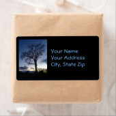 冬の木のトワイライト住所 シール (インサイチュ)