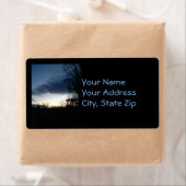 冬の木のトワイライトII住所 シール (インサイチュ)