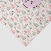 冬の木のパターンガールピンクのクリスマスヴィンテージ 薄葉紙 (詳細)