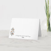 冬の木のホリデーグリーティングカード シーズンカード (裏面)