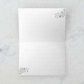 冬の木のホリデーグリーティングカード シーズンカード (内部)