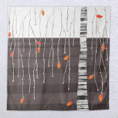 冬の木のモノクロ タペストリー