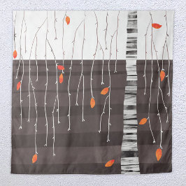 冬の木のモノクロ タペストリー