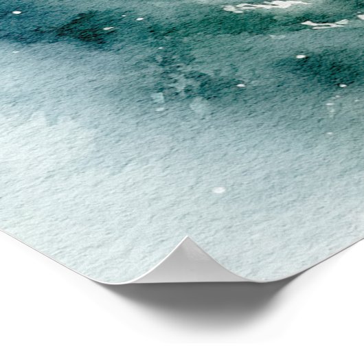 冬の木の休日の赤ちゃんシャワー歓迎サイン ポスター (角)