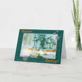 冬の木の季節のあいさつカード シーズンカード (正面)