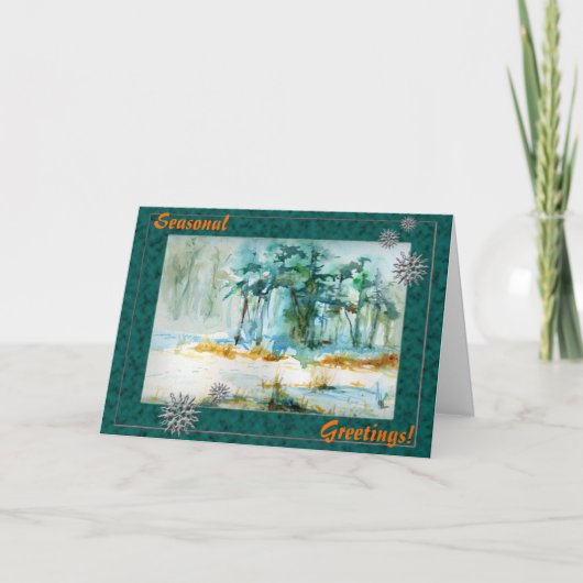 冬の木の季節のあいさつカード シーズンカード (正面)