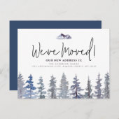 冬の木の引っ越しましたの新しい住所 ポストカード (正面/裏面)