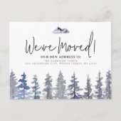 冬の木の引っ越しましたの新しい住所 ポストカード (正面)