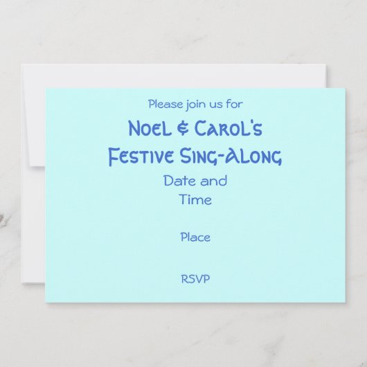 冬の木の招待 招待状 (裏面)