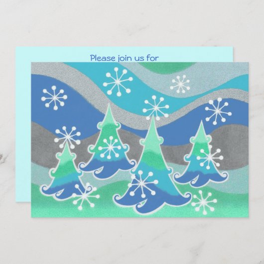 冬の木の招待 招待状 (正面/裏面)