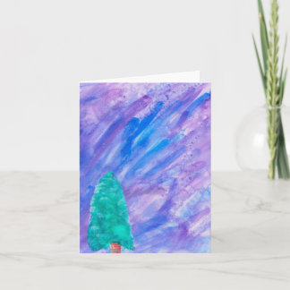 冬の木の挨拶状 カード