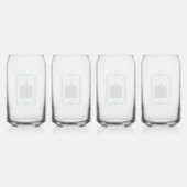 冬の木の枝の写真結婚の ガラス缶 (裏面)