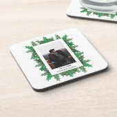 冬の木の枝の写真結婚の コースター (左側)