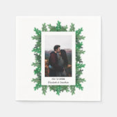 冬の木の枝の写真結婚の スタンダードカクテルナプキン (正面)