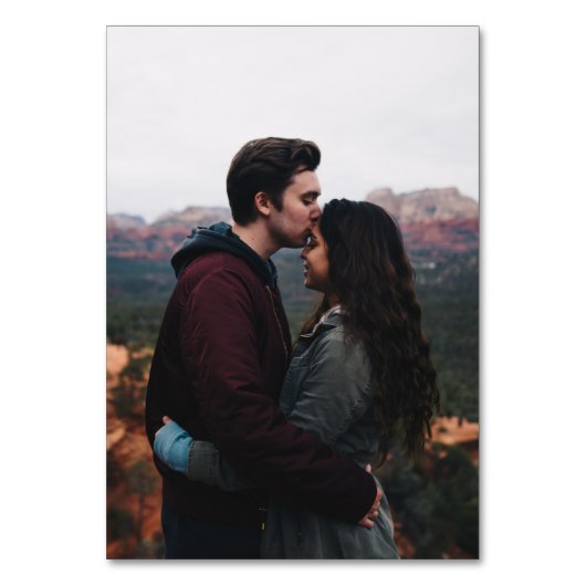 冬の木の枝の写真結婚の テーブルナンバー (裏面)