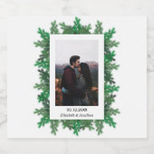 冬の木の枝の写真結婚の ビールラベル (シングルラベル)