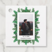 冬の木の枝の写真結婚の フェイバータグ (正面)