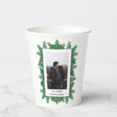 冬の木の枝の写真結婚の 紙コップ (正面)