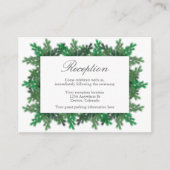 冬の木の枝ウェディングレセプションカード エンクロージャーカード (正面)