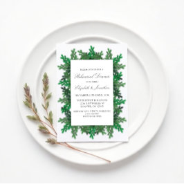 冬の木の枝フォトリハーサルディナー 招待状