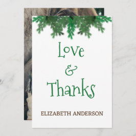 冬の木の枝 ブライダルシャワー サンキューカード