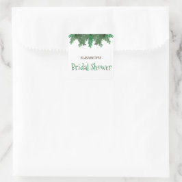 冬の木の枝 ブライダルシャワー スクエアシール