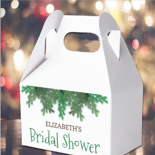 冬の木の枝 ブライダルシャワー フェイバーボックス