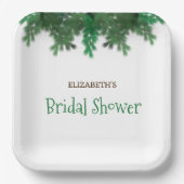 冬の木の枝 ブライダルシャワー ペーパープレート (正面)