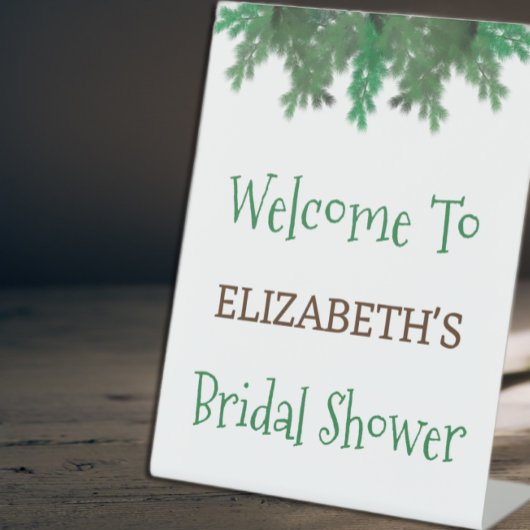 冬の木の枝 ブライダルシャワー 台座サイン