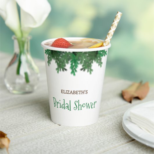 冬の木の枝 ブライダルシャワー 紙コップ (インサイチュ)
