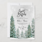 冬の木の甘い16誕生日の招待 招待状 (正面)