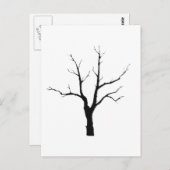 冬の木の白黒セット ポストカード (正面/裏面)