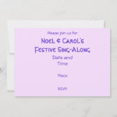 冬の木の紫の招待 招待状 (裏面)