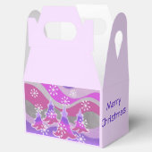 冬の木の紫色の好意メリークリスマスボックス フェイバーボックス (オープン)