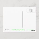 冬の木の緑のはがき ポストカード (裏面)