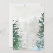 冬の木の雪50th誕生日パーティー 招待状 (裏面)