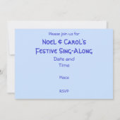 冬の木の青の招待 招待状 (裏面)