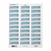 冬の木の鳥オンブルー住所 シール (フルシート)