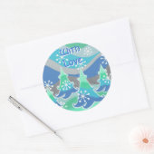 冬の木の「愛と」丸いシール ラウンドシール (封筒)