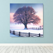 冬の木アットドーン キャンバスプリント (インサイチュ (ウッドフロア))