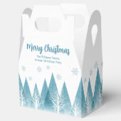 冬の木エレガント々の毎年家族のクリスマスパーティー フェイバーボックス (オープン)