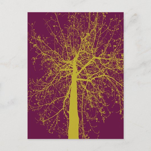 冬の木シルエット ポストカード (正面)