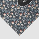 冬の木パターンクリスマスヴィンテージネイビー 薄葉紙 (詳細)