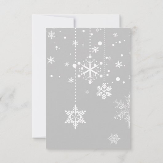 冬の木ベビーシャワーサンキューカード サンキューカード (裏面)