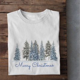 冬の木メリークリスマス Tシャツ