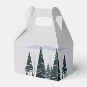 冬の木モダン々の雪結婚林 フェイバーボックス (裏面サイド)