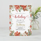 冬の木モダンの枝クリスマス 招待状 (スタンド正面)