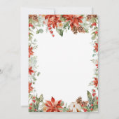 冬の木モダンの枝クリスマス 招待状 (裏面)