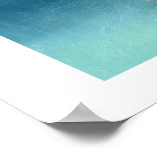 冬の木レイク反射 ポスター (角)