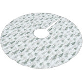 冬の木地常緑樹のパターン ブラッシュドポリエステルツリースカート (アングル)